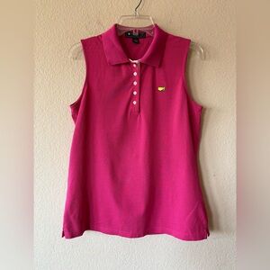 Magnolia Lane Masters Golf Polo Shirt Sz Small Augusta Pima Cotton Pink